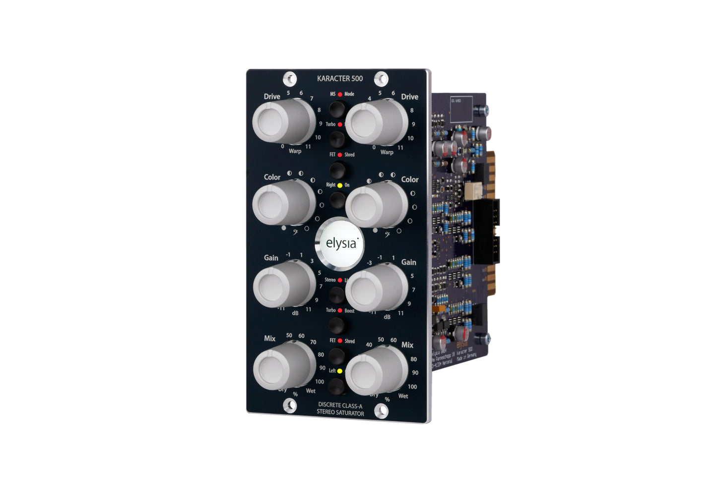 karacter 500 Series Module Front Left View with all controls and buttons.
