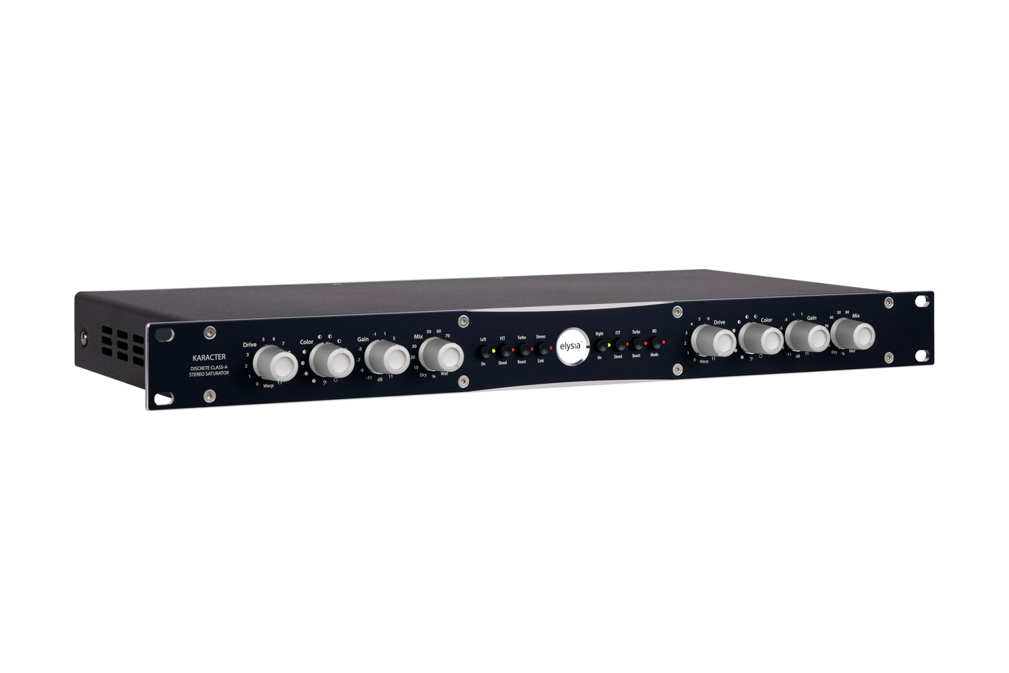 karacter 19 inch Rack Front Right View with all controls and buttons.
