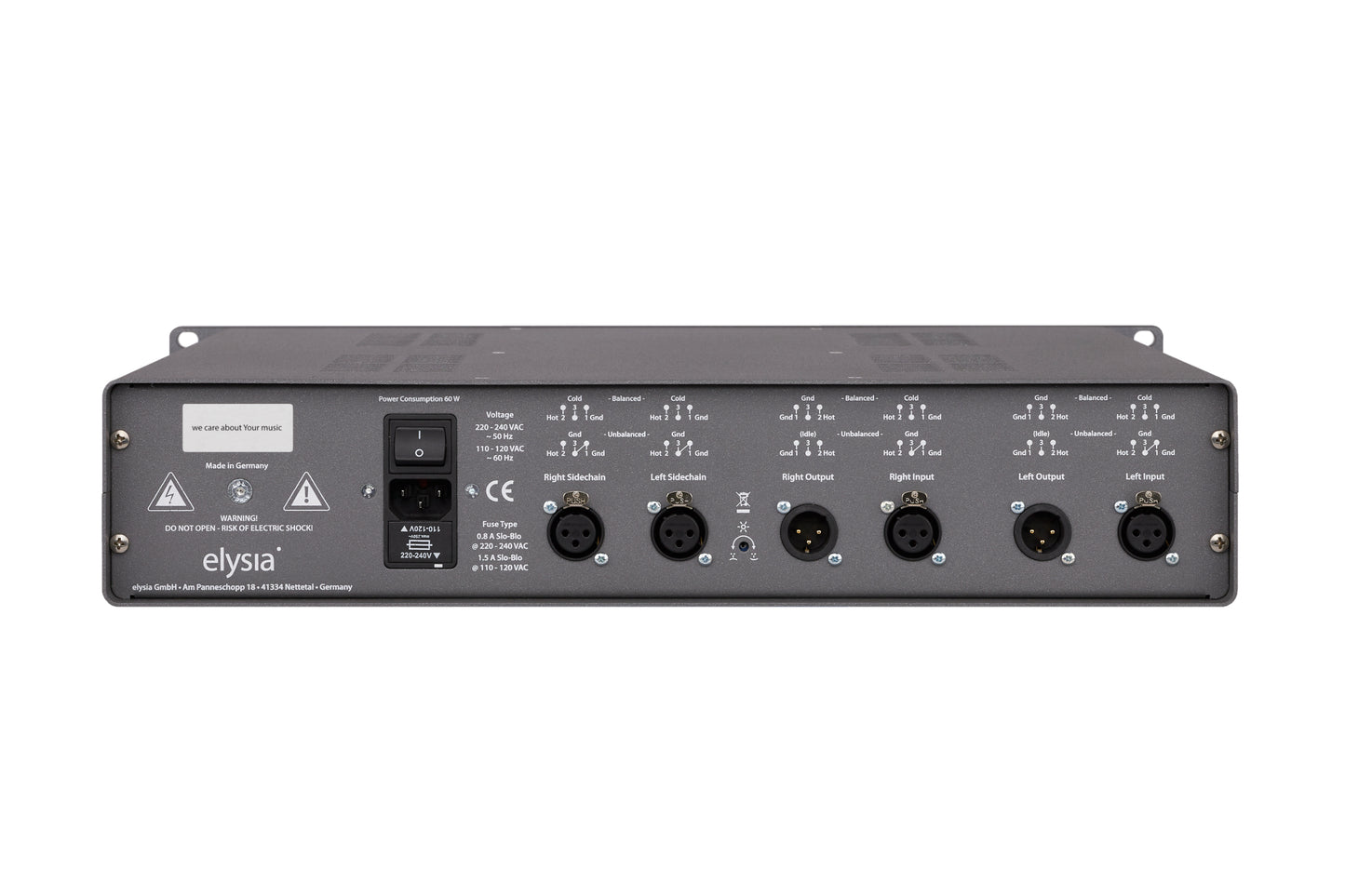mpressor Rack Series Module Rear View with all Connections.