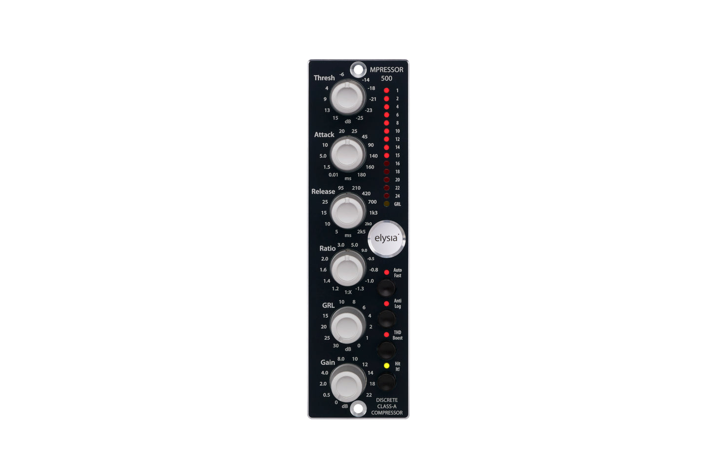 mpressor 500 Series Module Front View with all controls and buttons.