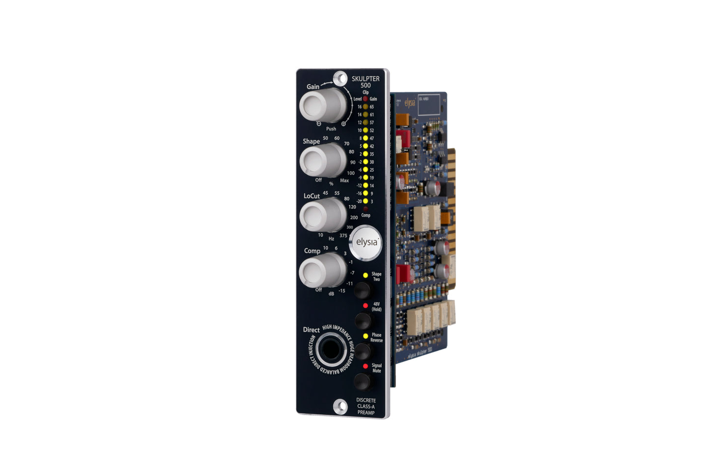 skulpter 500 Series Module Front Left View with all controls and buttons.