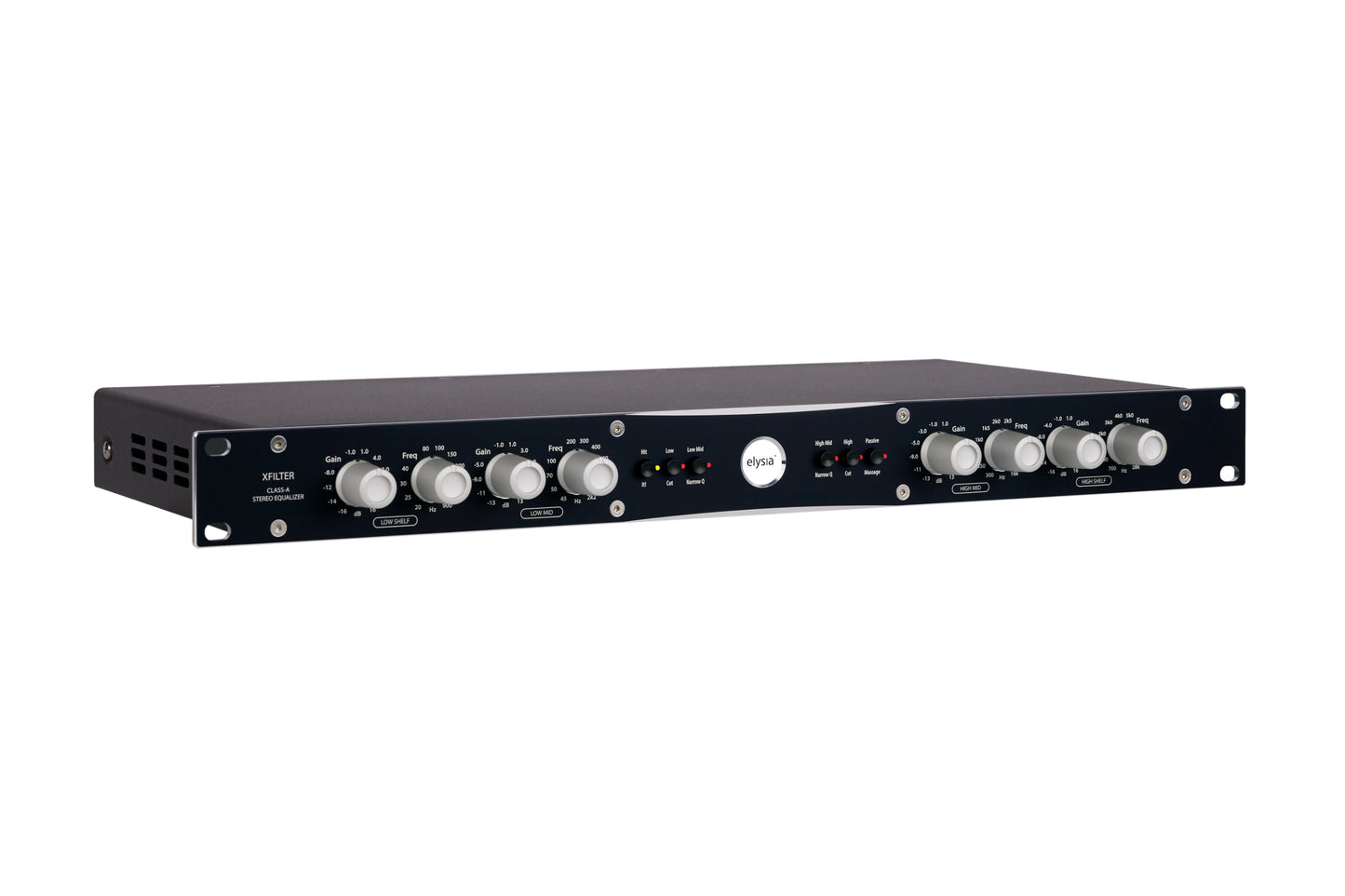 xfilter 19 inch Rack Front Right View with all controls and buttons.