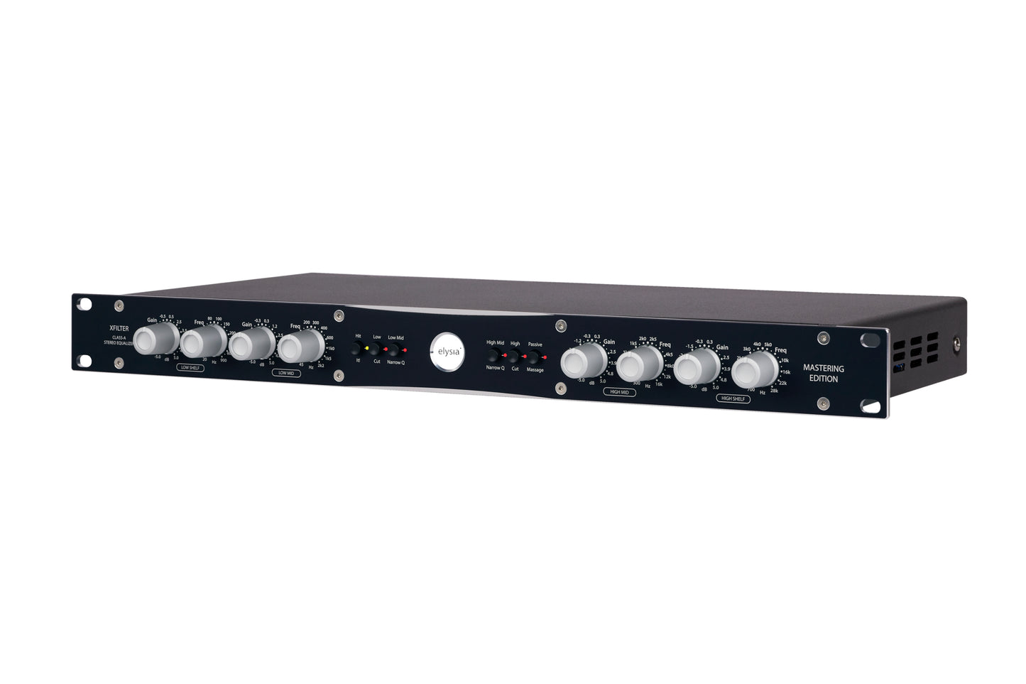 xfilter|Mastering Edition 19 inch Rack Front Left View with all controls and buttons.