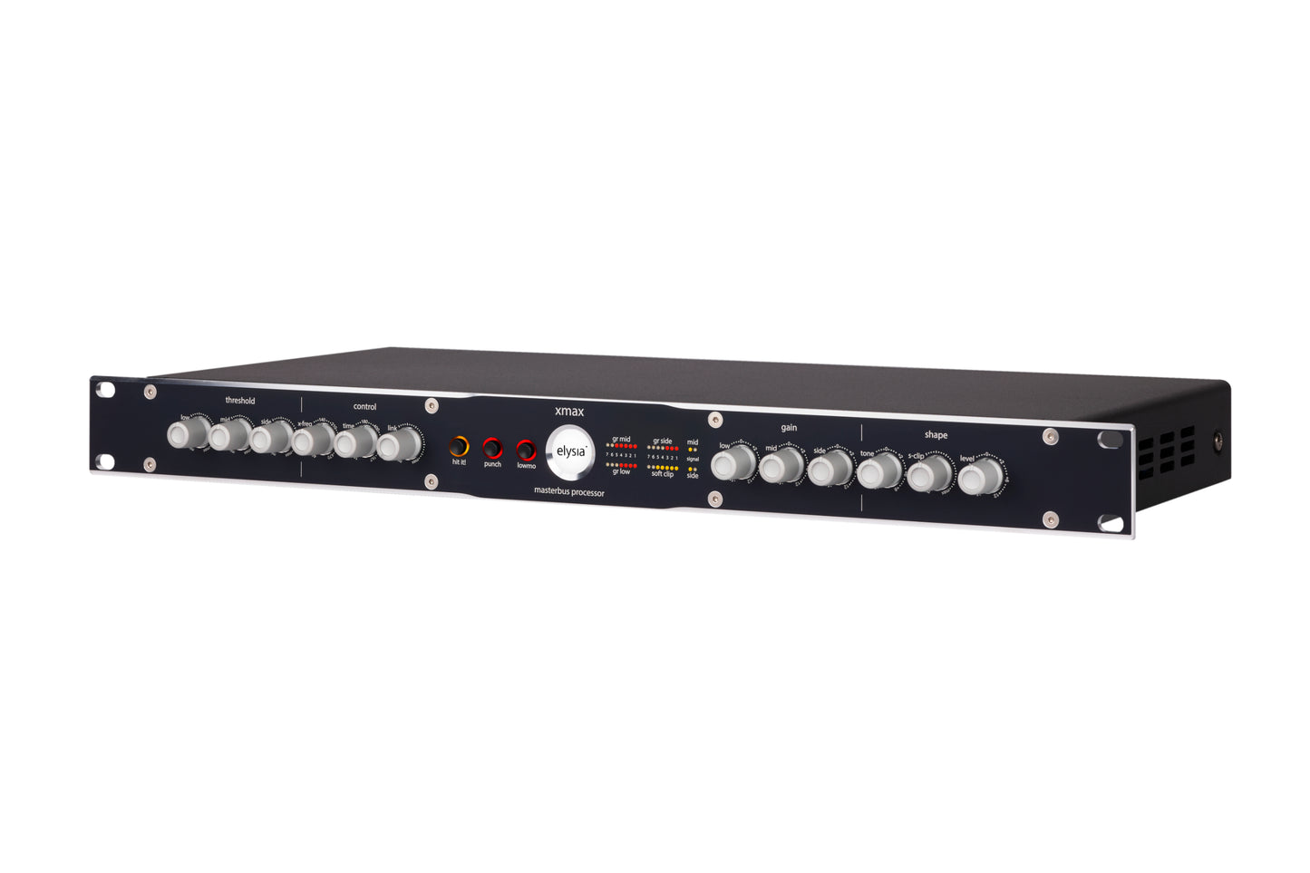 xmax 19 inch Rack Front Left View with all controls and buttons.