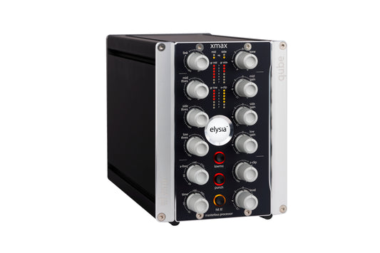 xmax in the elysia qube format Front Right View with all controls and buttons.