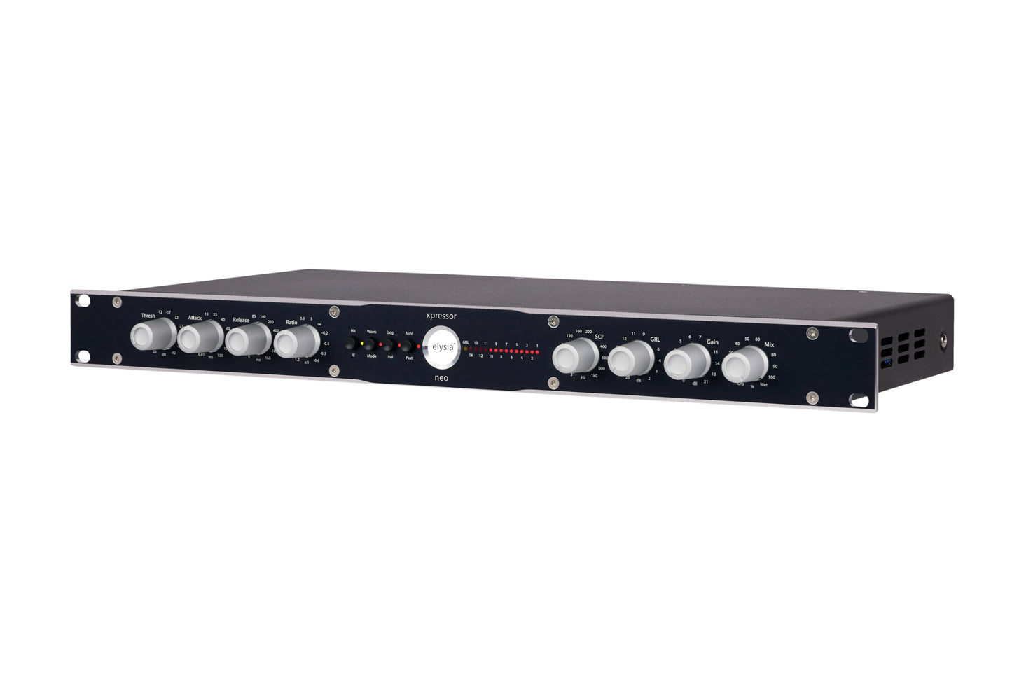 xpressor|neo 19 inch Rack Front Left View with all controls and buttons.