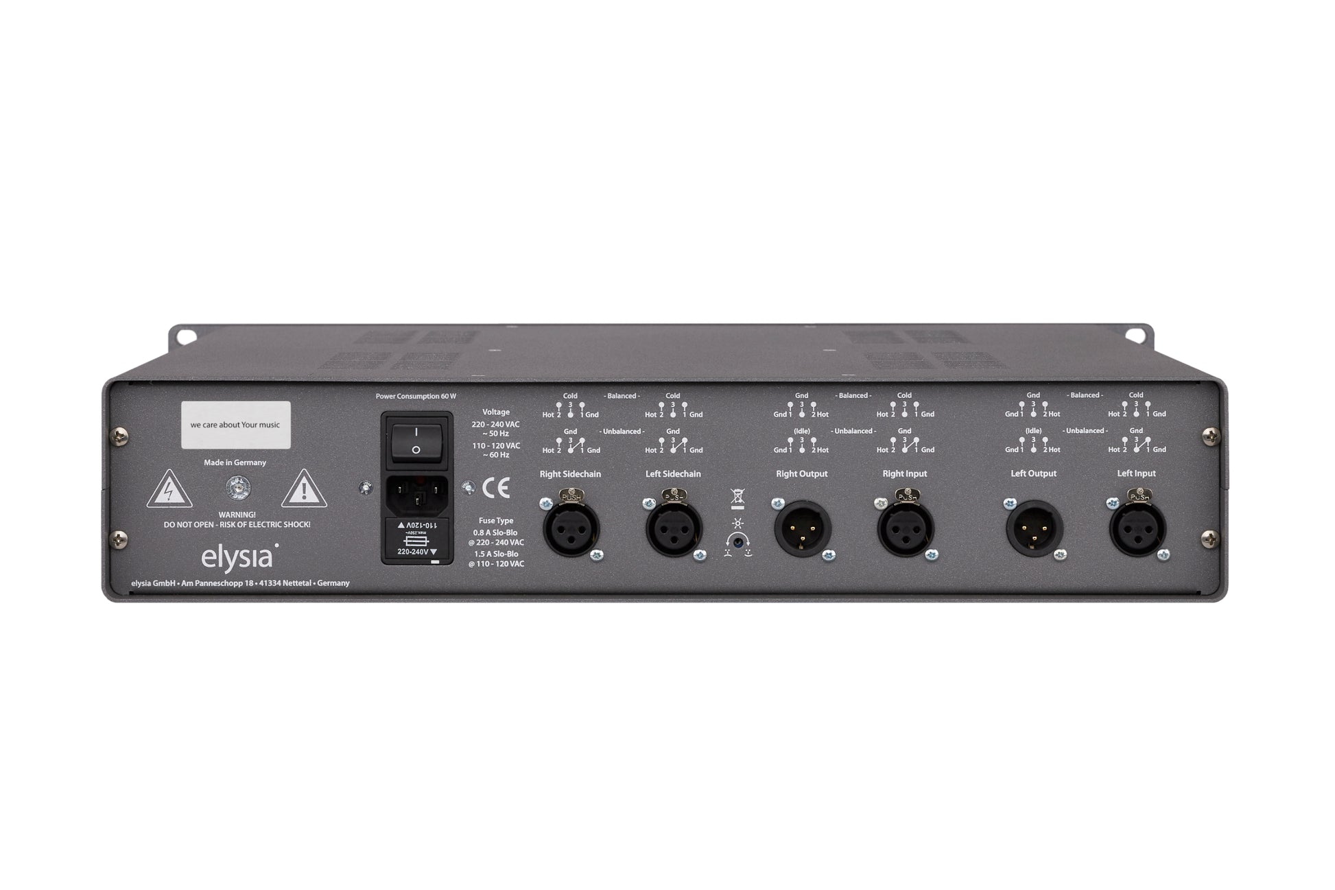 mpressor Rack Series Module Rear View with all Connections.