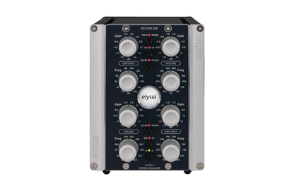 xfilter in the elysia qube format Front View with all controls and buttons.